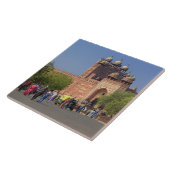 Carreau Touristes devant Fatehpur Sikri, en (Côté)
