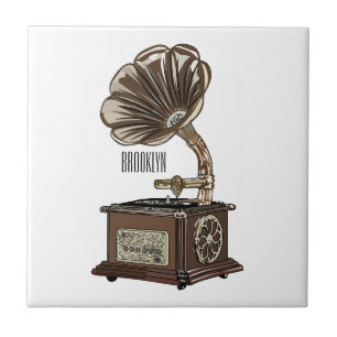 Carreau Tourne-disque dessin animé