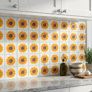 Carreau Tournesol aquarelle moderne