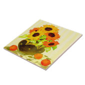 Carreau Tournesol et Oranges céramique Carrelage de cuisin (Côté)