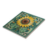 Carreau Tournesol Faux Mosaic Vert foncé (Côté)