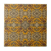 Carreau Tournesol Jaune Abstrait Design Kaleidoscope (Devant)