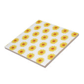 Carreau Tournesol Jaune Joli Rétro Y2K Motif (Côté)