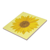 Carreau Tournesol jaune simple sur Jaune clair (Côté)