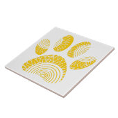 Carreau Tournesol Motif chien Empreinte de patte désoblige (Côté)