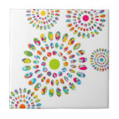 Carreau Tournesols abstraits colorés et modernes (Devant)