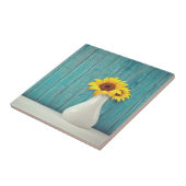 Carreau Tournesols dans un vase (Côté)