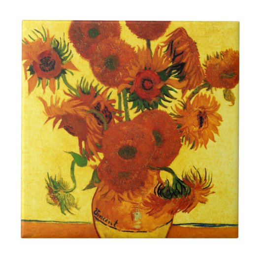 Carreau Tournesols de Van Gogh 15 (Devant)