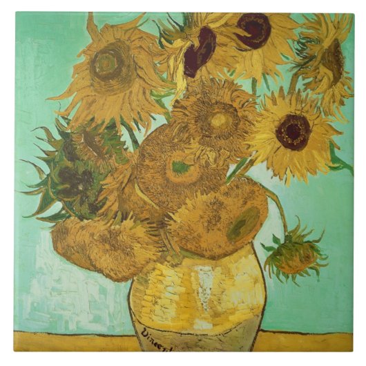 Carreau Tournesols de Vincent van Gogh |, 1888 (Devant)