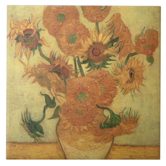 Carreau Tournesols de Vincent van Gogh |, 1889 (Devant)