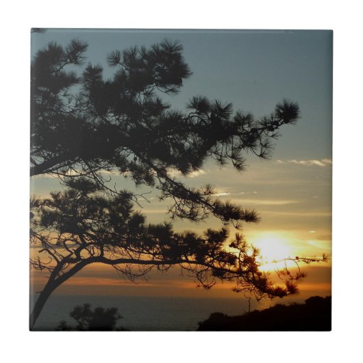 Carreau Tourrey Pine Sunset I California Paysage (Devant)
