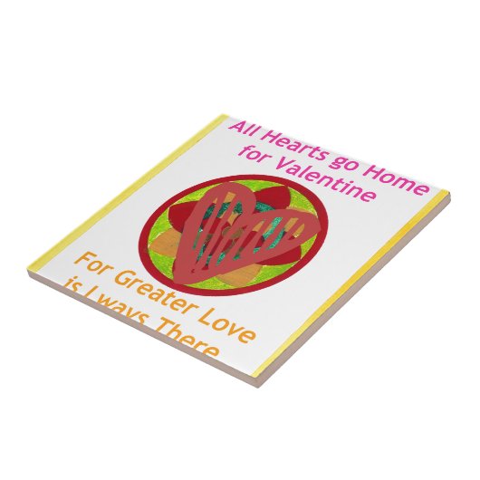 Carreau Tous les coeurs rentrent à la maison pour l'art Va (Côté)