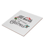 Carreau Tous les coeurs rentrent à la maison pour Noël (Côté)