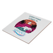 Carreau Tout arrive par vagues (Côté)