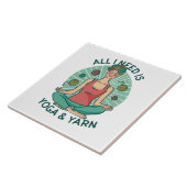 Carreau Tout ce dont j'ai besoin est Yoga et Yarne Phrase (Côté)