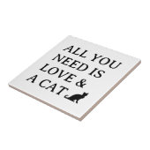 Carreau Tout ce dont vous avez besoin est l'amour et le ch (Côté)