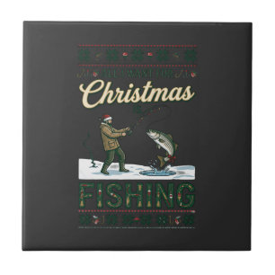 Carreau Tout ce que Noël veut c'est pêcher pêcheur poisson