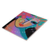 Carreau Tout habillé Portrait numérique Abstrait (Côté)