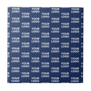 Carreau Toute image ou logo d'entreprise bleu marine foncé