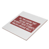 Carreau Toutes les leçons qu'ils ont tirées n'ont eu aucun (Côté)