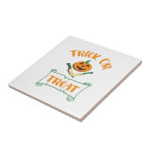 Carreau Tracer ou traiter les os croisés Halloween visage  (Côté)