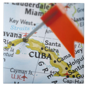 Carreau Tracez la goupille placée à La Havane, Cuba sur 