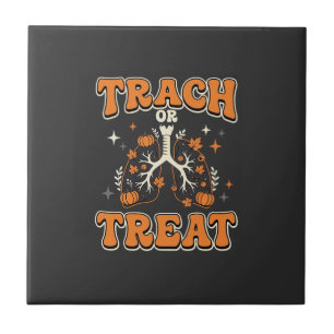 Carreau Trach ou Treat Design Respiratoire Halloween