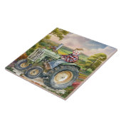 Carreau tracteur pour enfant à la campagne (Côté)