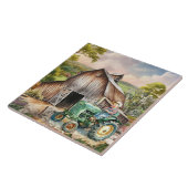 Carreau tracteur pour enfant à la campagne (Côté)