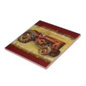 Carreau Tracteur rouge antique (Côté)
