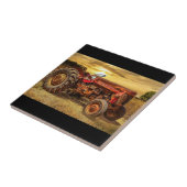 Carreau Tracteur Vintage Red Farm (Côté)