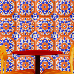 Carreau Traditionnel Ethnic Folk Imprimer Mosaïque Motif M