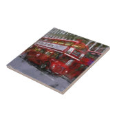 Carreau Trafalgar Carré Red Double-Decker Bus, Londres, Ro (Côté)