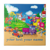 Carreau train et voiture (Devant)