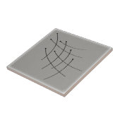 Carreau Traînées noires de luciole sur le gris (Côté)