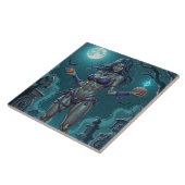 Carreau Traite d'Halloween ou ami Zombie w Cerveau (Côté)