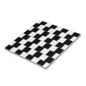 Carreau Traits horizontaux d'illusion optique de mur de (Côté)