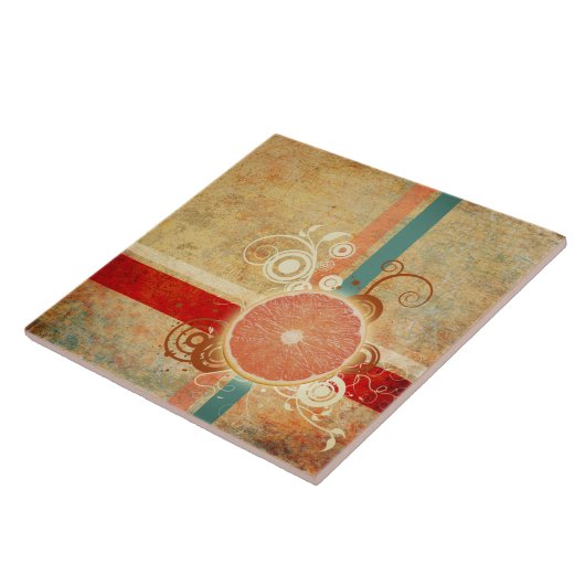 Carreau Tranche d'agrumes Abstrait (Côté)