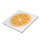 Carreau Tranchée de fruits stylisés à l'orange (Côté)