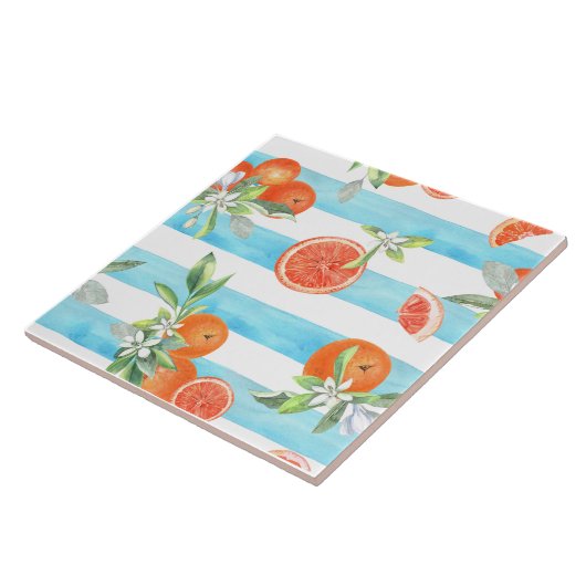 Carreau Tranches orange Bleu (Côté)