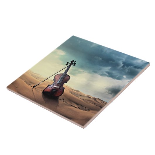 Carreau Tranquillité du désert de violon, (Côté)