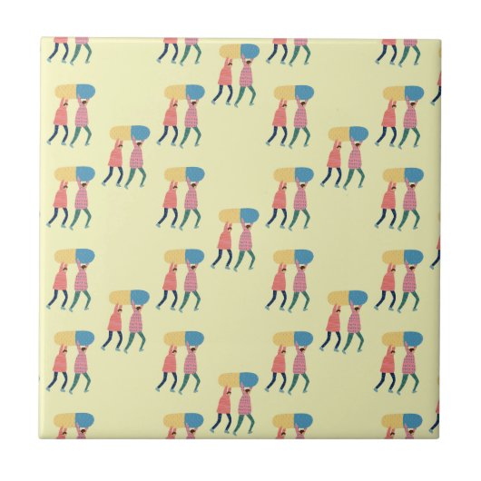 Carreau Transport d'un motif de pilule (Devant)