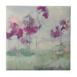 Carreau Treeline Fuchsia<br><div class="desc">Fuchsia Treeline I par Jennifer Goldberger. Représentation Abstraite de formes de fuschia arborées contre un arrière - plan muet, faite dans un style de peinture.</div>