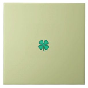 Carreau Trèfle irlandais Lucky 4 feuilles petite tuile ver