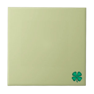Carreau Trèfle irlandais Lucky 4 Leaf petite tuile vert cl