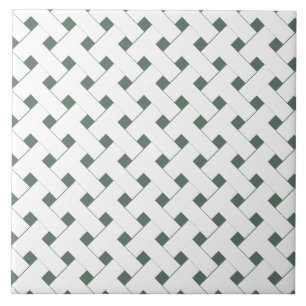 Carreau treillis géométrique vert sauge