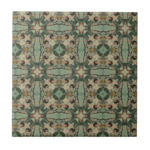 Carreau Trellis vert beige Tile