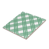 Carreau Trellis vert et blanc (Côté)