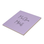 Carreau Trend Color Soft Violet Name Ceramic Tile (Côté)