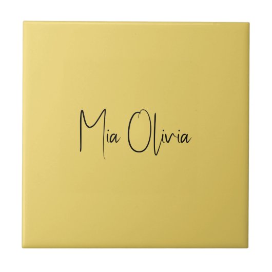 Carreau Trend Color - Soft Yellow Name Ceramic Tile (Devant)